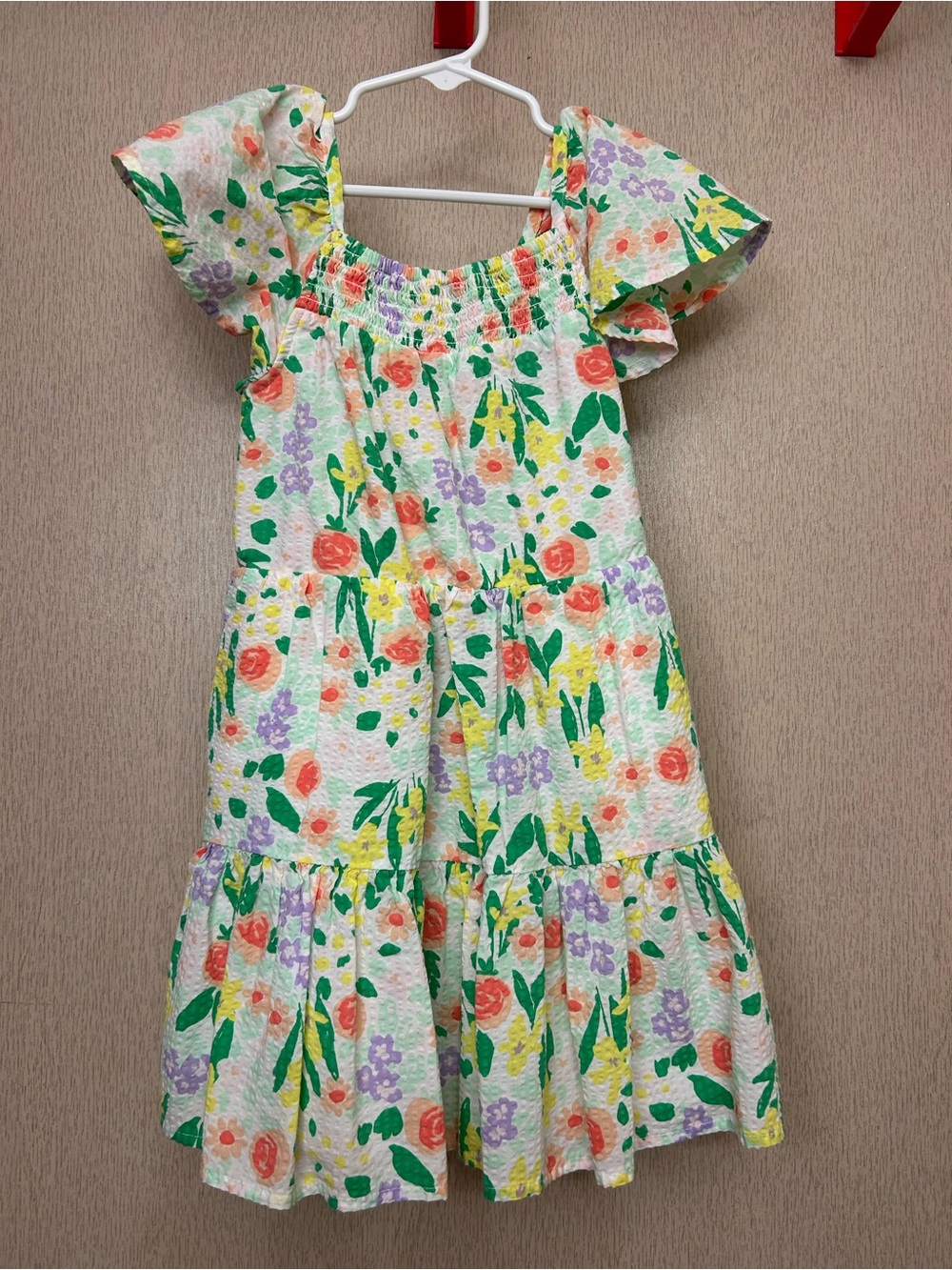 Cat & Jack - 100% Cotton Spring Floral Print Dress - Size XS (4-5)